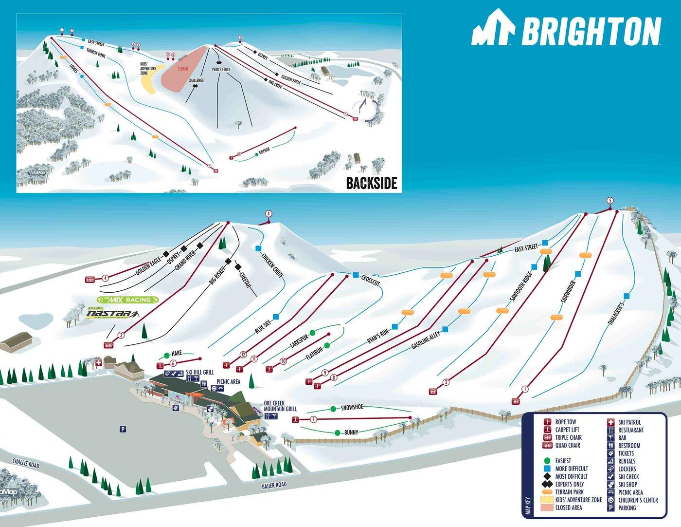 Mt Brighton, MI Trail Map